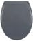 Fanmitrk Duroplast Toilet Seat Soft Close Grey Color Top Fixing