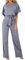 Women's Jumpsuits & Playsuits Boho Summer Short Sleeve Playsuits Ladies Plain Casual Wide Leg Pant Belted Romper Formal Wedding Overalls Baggy One Piece Outfits Dungarees My Orders Grey