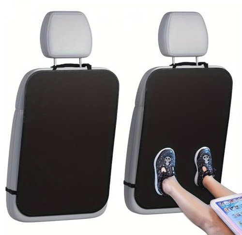 Amexo 2 Stück Autositz Schutz Rückseite Kinder, Sitzschoner Schutz Rückenlehne Kinder Rückenlehnenschutz Auto Sitzschutz Oxford Schutz Autositz Rückenlehne für Kinder Hund Rücksitzschoner Sitzschoner