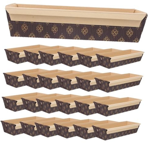 Holibanna Molde para Pan Grande Rectangular Antiadherente para Hornear Multiusos para Panadería y Pastelería 25 Piezas