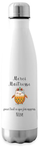 Cadeau Merci Maîtresse Fin d’Année Personnalisé Gourde Isotherme