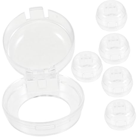 Herdknopfabdeckungen 6 Stück Kindersichere, aus Kunststoff, Transparent | Tamperresistente Schutzabdeckung, für Gasherdknöpfe und Trocknerknöpfe, Rundes Design