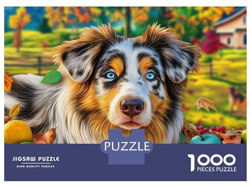 Sheepdog Puzzle 1000 Teile Erwachsene, DIY Jigsaw Puzzle Für Die Ganze Familie Intellektuelles Herausforderungsspiel 70x50cm/1000pcs