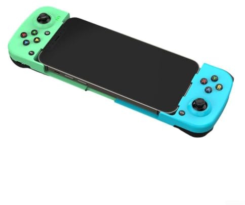Trayneel D3 Manette de jeu télescopique sans fil pour Android Switch Steam PC extensible avec batterie 400 mAh Gris (bleu-vert)