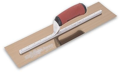 MARSHALLTOWN The Premier Line MXS67GSD 16-Inch by 4-1/2-Inch Golden Stainless Steel Finishing Trowel with DuraSoft Handle