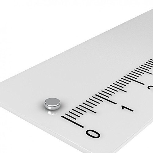 20 x Neodym Scheiben Magnet, 3 x 1 mm, Grade N48, vernickelt, Haftmagnet