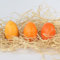 Ei Osterei, echte ausgeblasene Gänseeier für Osternest Ostern, 12er Box, sortiert in 3 verschiedenen Farbtönen, orange