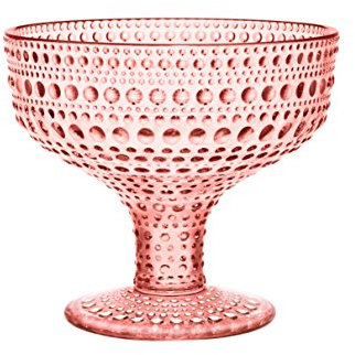 Iittala Kastehelmi Dessertschale, Glas, Lachsrosa, 12.3 x 12.3 x 11 cm