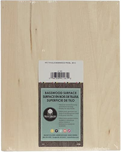 Walnuss Hohl Holz Linde Rechteck panel-8-inch X 25,4 cm