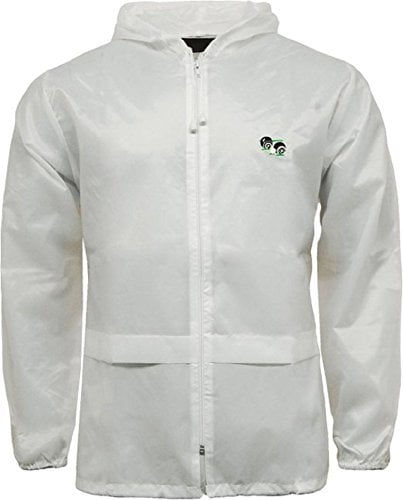 HS New Unisex 100% Polyester Lawn Bowling Bowlswear Bowls White Kagool Cagoule Hooded Rain Jacket Lightweight Shower- Proof Compact Easily Folds Away (XXL)