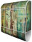 banjado® Design Briefkasten mit Motiv Grünes Holz 39x47x14cm & 2 Schlüssel - Briefkasten Stahl weiß mit Zeitungsfach pulverbeschichtet - Postkasten A4 Einwurf inkl. Montagematerial