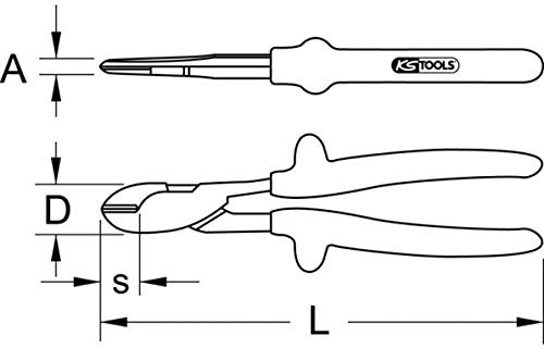 KS Tools 117.1283 CLASSIC 1000V Kraft-Seitenschneider, 205mm