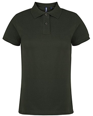 Asquith & Fox Women's Polo Shirt, Green (Bottle 000), 12 (Size:Medium)