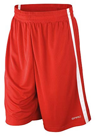 Spiro Herren Basketball-Shorts, schnelltrocknend (4XL) (Königsblau/Weiß)