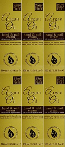SIX PACKS of Argan Oil Hand & Nail Cream 100ml