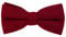 DonDon Herren Fliege 12 x 6 cm Baumwolle gebunden und längenverstellbar dunkelrot