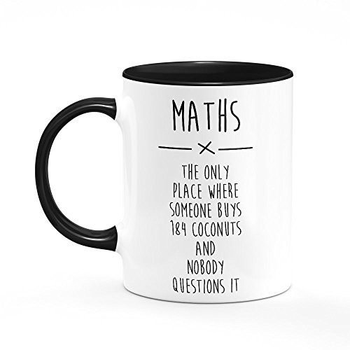 Nobody Questions Maths Mug One Size Black/White Funny Maths Teacher Mathematician Gift Present Exams
