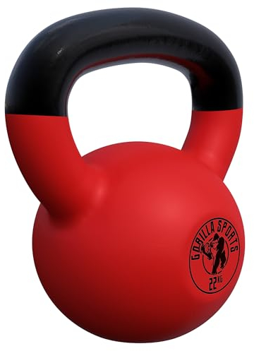 GORILLA SPORTS® Kettlebell - 2-32 kg Gewichte, Einzeln/Set, Gusseisen, Vinyl Beschichtung, Bodenschonende - Kugelhantel, Schwunghantel, Kugelgewicht, Rundgewichte für Fitness, Gym, Krafttraining