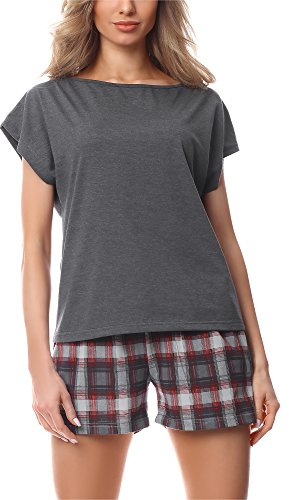 Merry Style Damen Schlafanzug MS10-178 (Dunkelmalenge/Rotwein, XL)