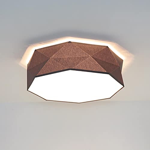 XL Deckenleuchte KANTO eckig in grau 4-flammig 52x52cm 4x E27 blendfreies Licht modern für Wohnzimmer Schlafzimmer Deckenlampe