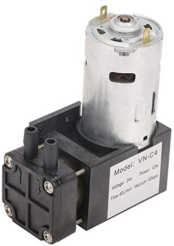 Samfox Bomba Vacío Sin Aceite - Mini Compresor de Aire Pequeño de DC 24V -85KPa Caudal 40L / Min para Gas Aire