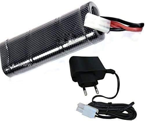 Batteria ricaricabile Ni-MH 7.2V 1800mAh attacco Tamia + Caricabatteria con attacco tamia 9V/500MAh