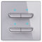 Interruptor de luz de pared con interruptor de escalera conmutador doble con retroiluminación azul (4 vías, 2 vías)