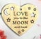 Love You to the Moon and Back - Love Plaque, Wooden Hanging Heart Plaque, Gift for Your Best Friend Wife Husband Girlfriend Boyfriend Special, Valentine's Gift