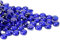 Meschett 50 pièces Pierres précieuses en Verre,Pierres de mancala Bleu de mer Perles de marbre à Fond Plat pour Le Remplissage de Vase d'artisanat d'art décoratif à la Maison(1,3 cm~1,8 cm)