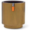 Capi Europe - Gefäß Zylinder Groove Black & Gold - 15x17 - Gold - Öffnung Ø13 - Blumentopf für drinnen - BGVGB313
