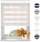 Radeco® Doppelrollo mit Kassette 170 x 175 cm (BxH) leinen, Blickdicht oder Transparent, ohne Bohren möglich, doppelrollo wandmontage, Duo Rollo, doppelrollo 170 cm breit