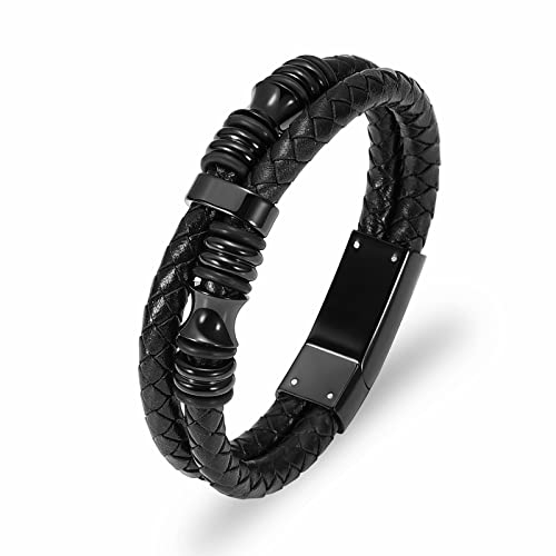 Minicremation Urnen-Armband für Asche, geflochtenes Leder, Gedenk-Urnen-Armreif, Aschehalter für Männer und Frauen, Andenken-Schmuck