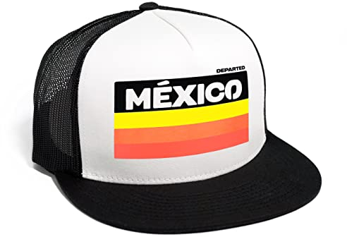 DEPARTED Herren Mesh Trucker Hat mit Print/Motiv - Snapback Cap - No. 244, Black/White