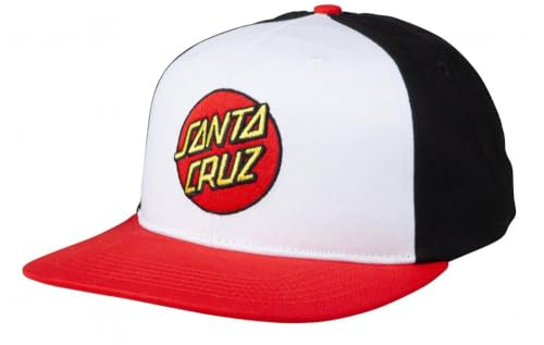 Santa Cruz Classic Dot Cap White/Black/red One Size