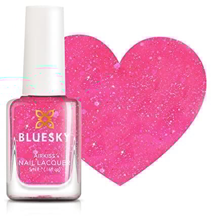 Bluesky Kids Nail Varnish - Pixie Dust, Pink. Pélé émouvant, non toxique, à base d'eau, vernis à ongles sans odour pour les enfants, 5 ml