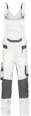 DASSY® Tronix Painters DASSY® Tronix Painters Stretch-Malerlatzhose mit Kniepolstertaschen - Größe 42 - WEIß/ANTHRAZITGRAU