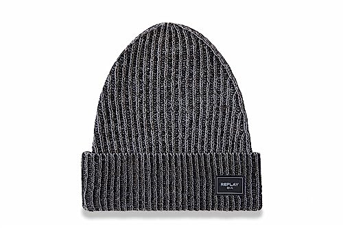 Replay Unisex Mütze Strickmütze, Washed Black 299 (Schwarz), Onesize