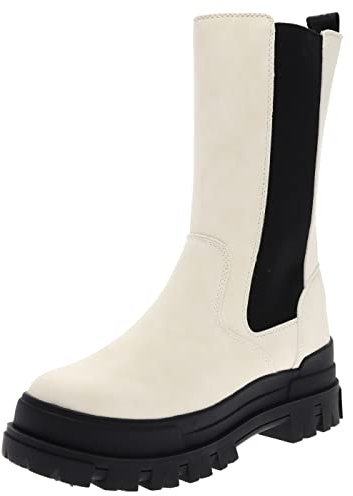 Buffalo Stivali da donna ASPHA CLF Chelsea Chelsea Donna Stivali Bianco Nero, Guscio d'uovo nero, 41 EU