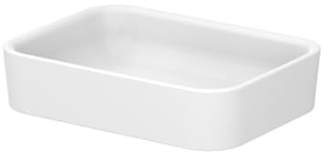 BetteArt Aufsatz-Waschtisch ohne Hahnloch, A181 600 x 400 mm, A181-000PW, Farbe: Weiß mit Glasur Plus
