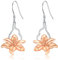 Lilie Ohrringe Sterling Silber Lilie Geburt Blume Ohrringe Geburtstag Schmuck Geschenke für Frauen Mädchen