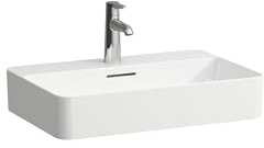 LAUFEN VAL Waschtisch-Schale, 3 Hahnlöcher, mit Überlauf, 600x400mm, H812285A001081, Farbe: Weiß mit LCC Active