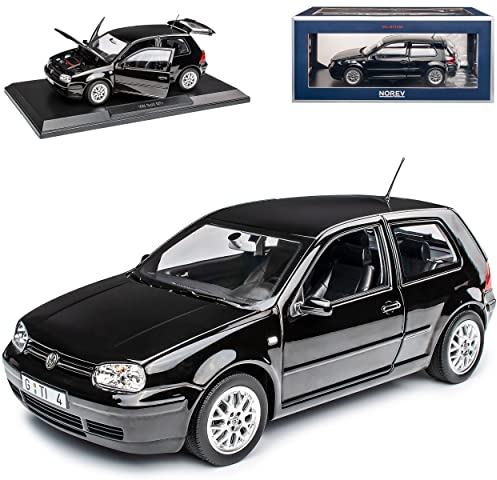 Norev Volkwagen Golf IV G*T*I Schwarz 3 Türer 1997-2003 limitiert auf 500 Stück 1/18 Modell Auto mit individiuellem Wunschkennzeichen