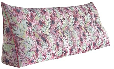 Johnear Rückenkissen Bedrucktes Lesekissen für Bett 180cm, Rückenlehne Dreieckigen Sofakissen Wandkissen Bett für Lesen Schlafzimmer Kopfenden,Der Kissenbezug ist Maschinenwaschbar