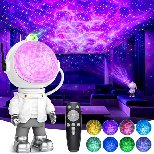 Sternenhimmel Projektor Galaxy Astronaut Projector - Led Star Galaxie Sky Nachtlicht Spacebuddy Lichtprojektor Sternenprojektor mit Fernbedienung Timer Perfekt Geschenk Für Kinder Erwachsene Baby