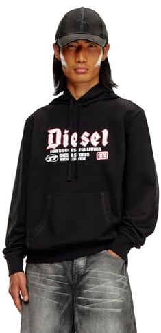 DIESEL_S-GINN-HOOD-K45 Felpa_Sweatshirt_Schwarz_S Große Größen
