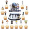 Tortendeko, Geburtstag Cake Topper, Cartoon Cupcake Topper Deko,25 Stück Sci-Fi-Kuchendekoration, Muffin Decoration Birthday Party Supplies für Kinder Themenpartys