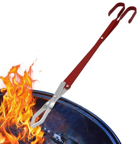 Feuerholzzange, Kaminzange - Extra lange Grillzange zum Grillen - Extra lange Grillzange für die Küche, Outdoor, Camping, Grill, Feuerstellen