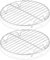 Rejilla para Tartas, Rejilla para Enfriar Tartas de 2 Piezas de Acero Inoxidable, Antióxido y Borde Liso, Rejilla para Enfriar Redonda, Metal Plateado, Ø 23 cm
