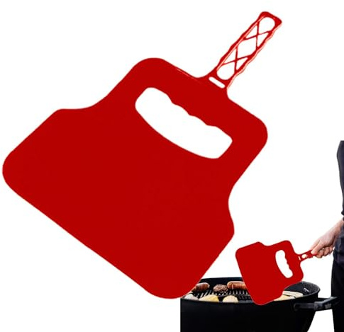 Generisch Grill Handventilator, Handkurbel Grillventilator, Manuel Grillfächer Wedel Anzündhilfe, Hitzebeständiges, Wiederverwendbares, Tragbares Handkurbelgebläse Für Outdoor-Camping, 32 X 21 CM