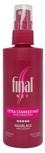 Final NET Extra starker Halt – Fixing Spray, Glanzspray, Extra starker Halt für Locken und glatte Haare, Haarspray Damen, Haarspray Herren, Haarspray unparfümiert, Frisör Produkte – 125 ml